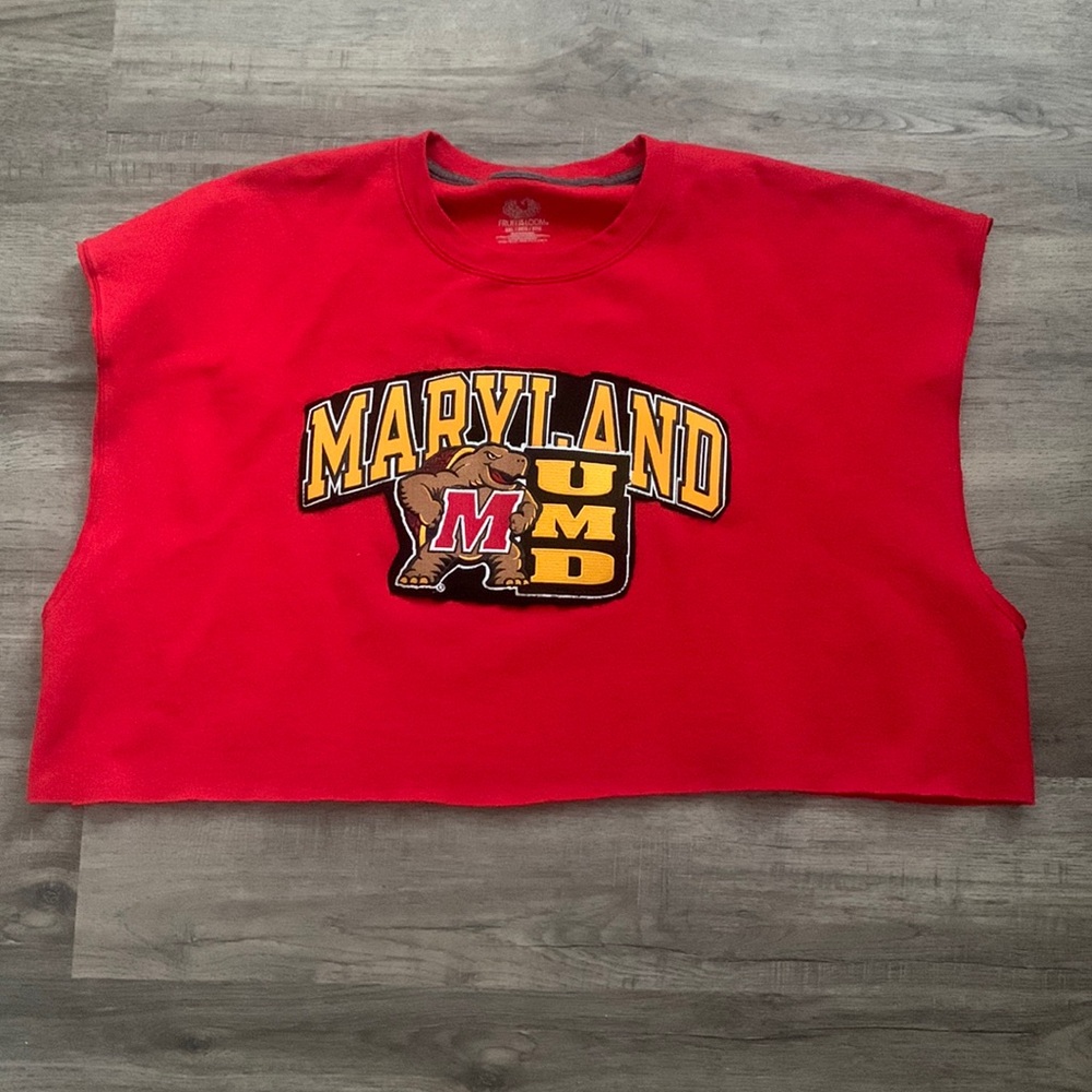 Cropped UMD Maryland Sweat Shirt